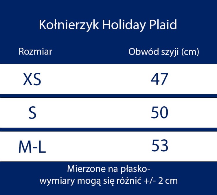 TABELA ROZMIAROWA kołnierzyk Holiday Plaid.jpg